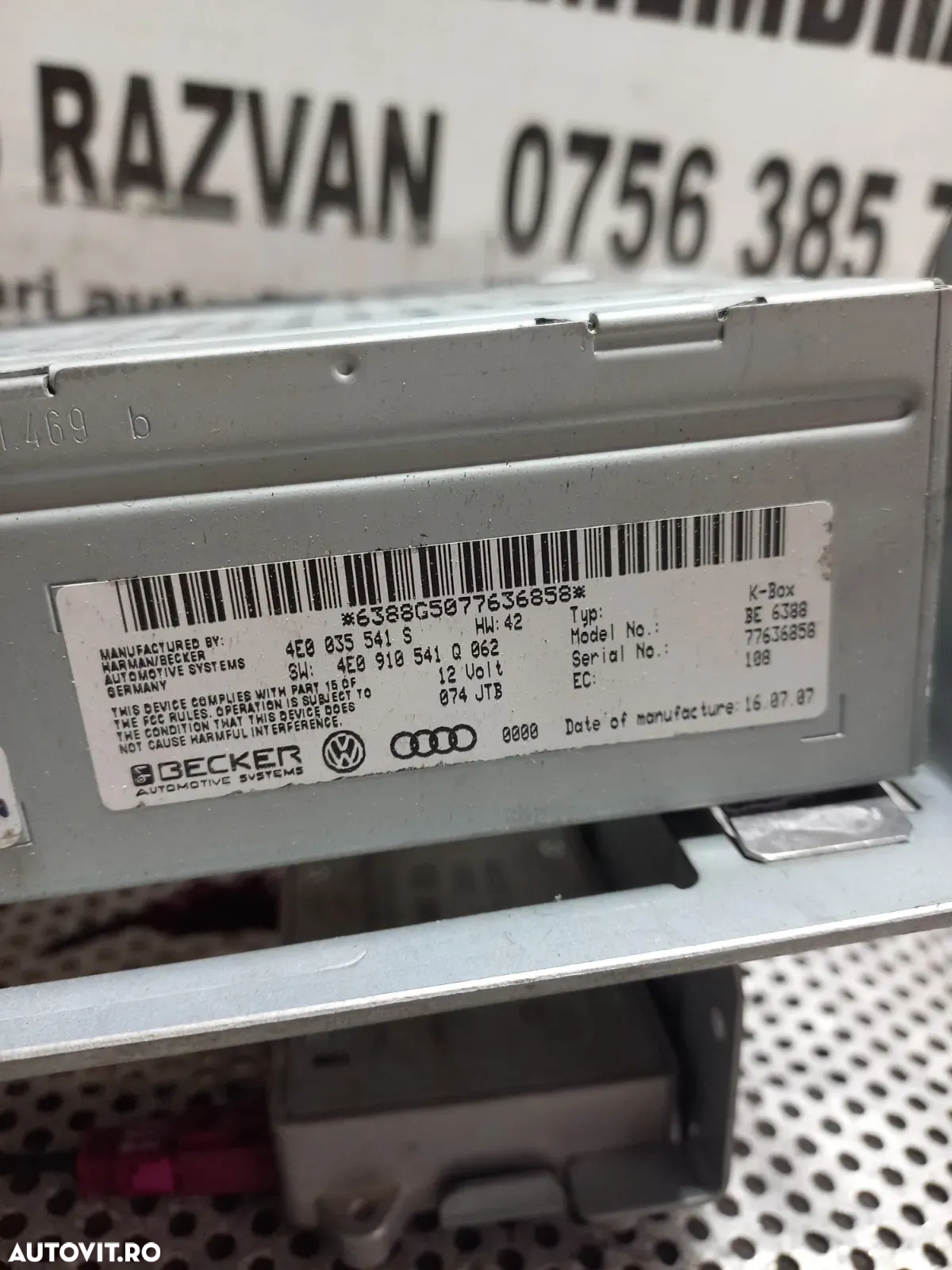 Modul Multimedia Unitate Radio Audi Q7 4L Cod 4ES - Dezmembrari Arad - 10