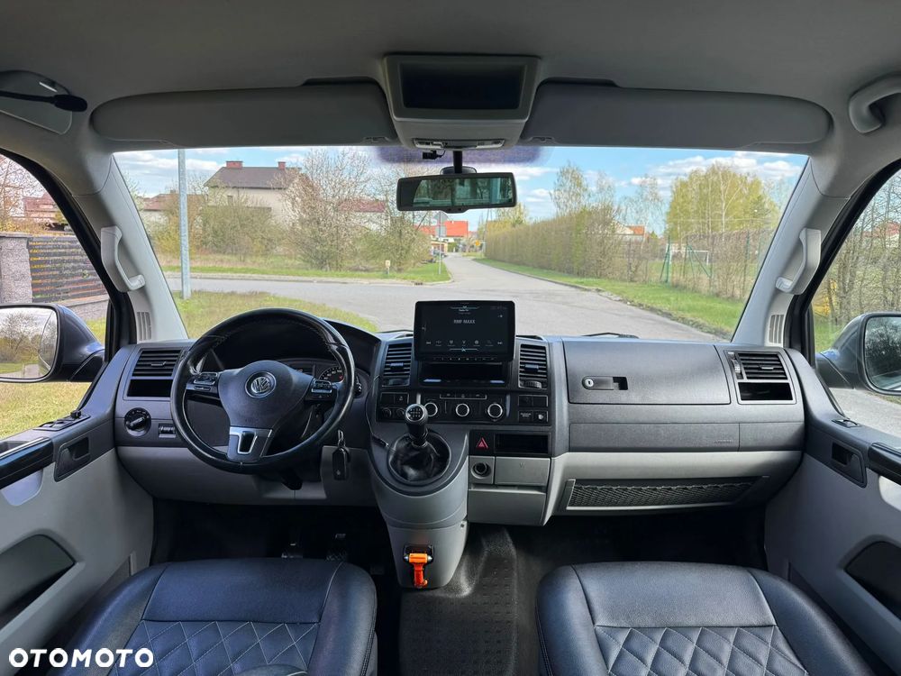 Volkswagen TRANSPORTER T5 L2H1 LIFT DŁUGI Klima Tempomat Navi Kamera Skóry Dubel Kabina 6os Brygadówka - 19