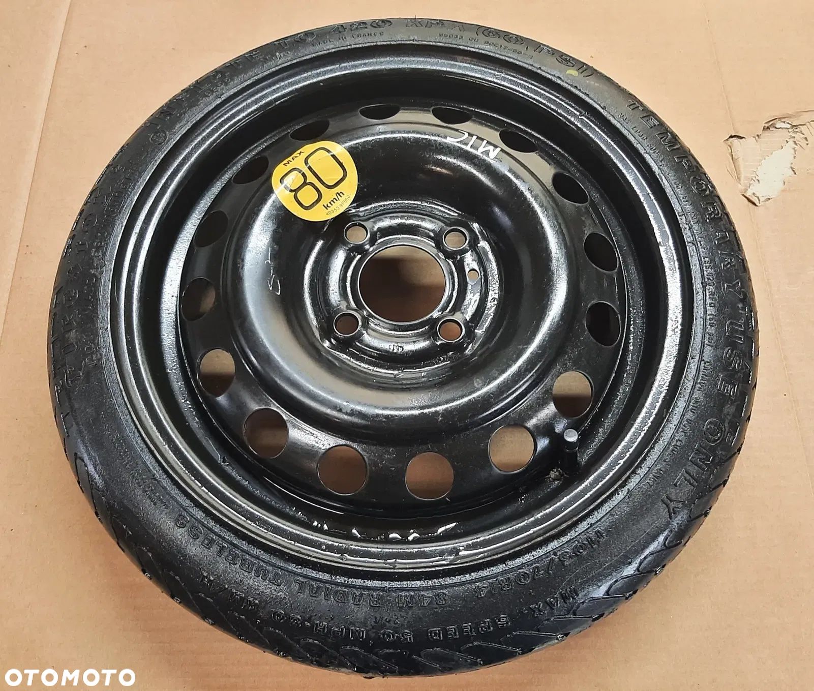 Micra K12 koło zapasowe dojazdowe 14'' 4x100 Nissan * - 1