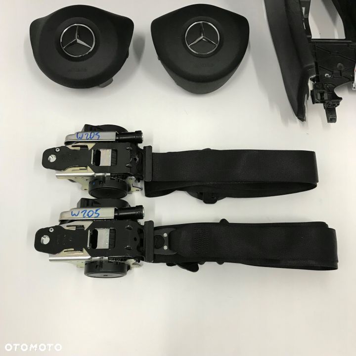 MERCEDES W205 AUTOMAT DESKA ROZDZIELCZA KONSOLA KOKPIT PULPIT PODUSZKI AIRBAG AIR BAG PASY KIT SET - 7