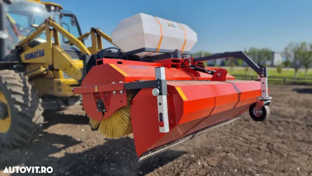 Perie asfalt cu colector si sistem stropire 200 cm - 2