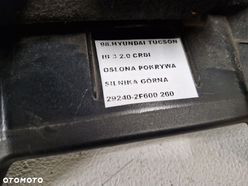 HYUNDAI TUCSON 3 III 2.0 CRDI OSŁONA POKRYWA SILNIKA GÓRNA 29240-2F600 - 7