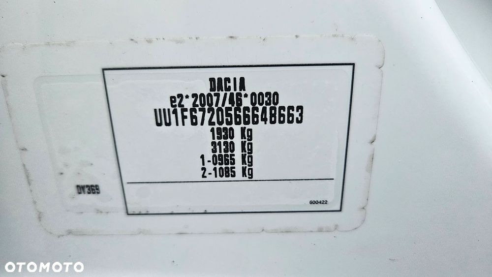 Dacia DOKKER VAN 1.5 DCI 2021 ROK KLMA NAVI BERLINGO PARTNER TEMPOMAT - 23