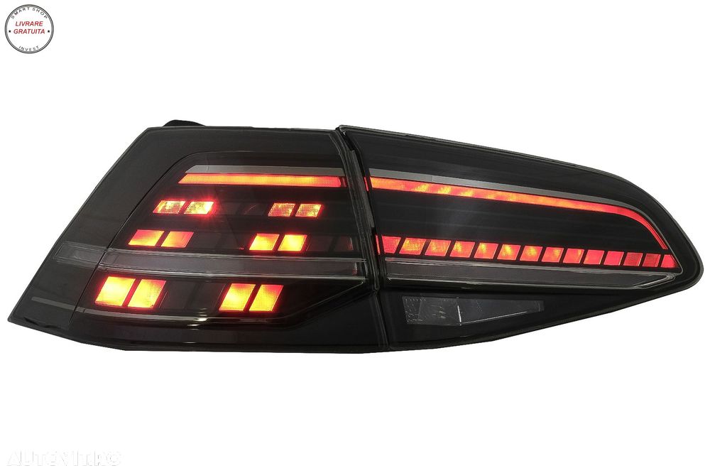 Stopuri Full LED VW Golf 7 7.5 VII (2012-2020) Facelift G7.5 Look Fumurii- livrare gratuita - 9