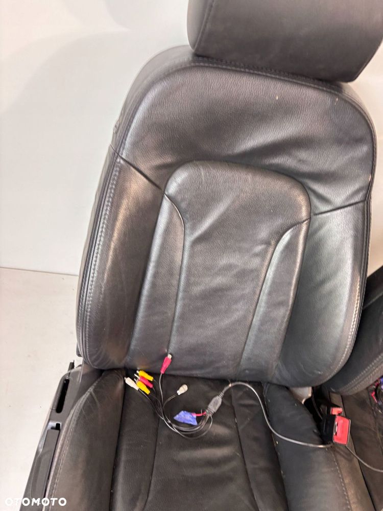 Audi Q7 4L 2009 Komplet Fotele SKÓRA CZARNA Z EKRANAMI GRZANE SCHOWKI - 14