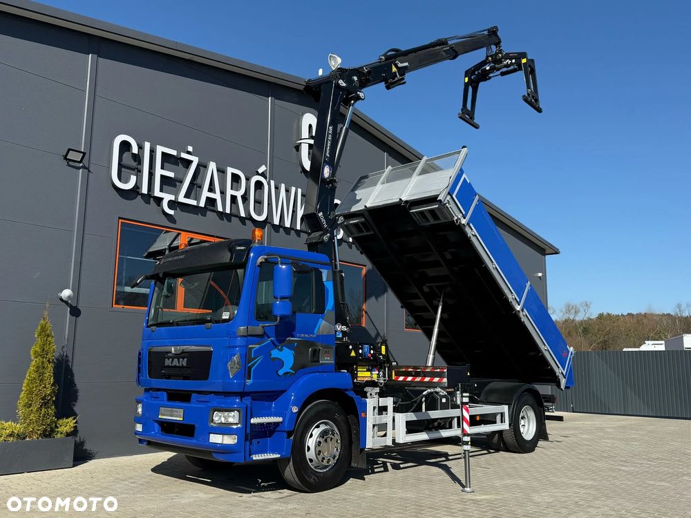MAN TGM TGL TGS 18.250 // wywrotka // skrzynia // HDS HMF z pilotem // 4x2 // budowlanka // kiper wywrot żuraw dzwig kran crane - 2