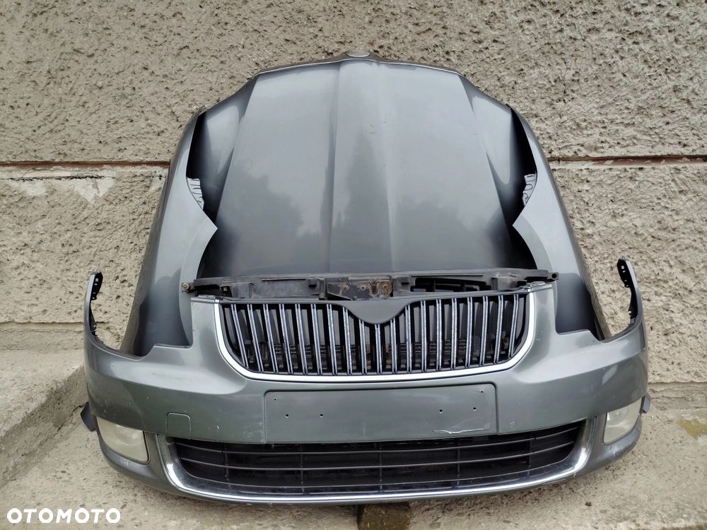 ZDERZAK MASKA BŁOTNIK KOMPLETNY PRZÓD SKODA SUPERB 08/13r - 2