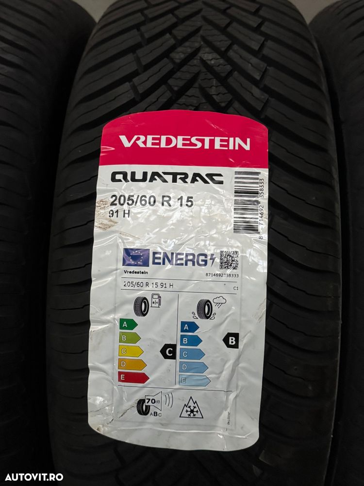 Vând 4 anvelope 205/60/15 vredestein de patru sezoane noi - 2