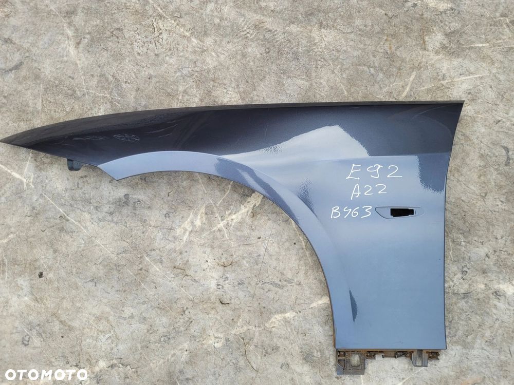 BŁOTNIK LEWY PRZÓD PRZEDNI BMW E92 E93 A22 SPARKLING GRAPHITE B463 - 1