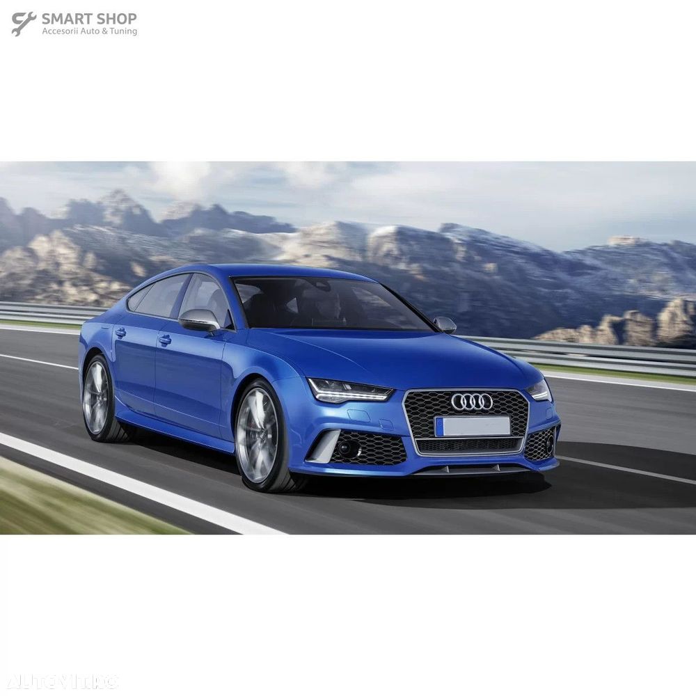 Bara Fata Audi A7 4G Facelift (2015-2018) RS7 Design cu Grile - 8