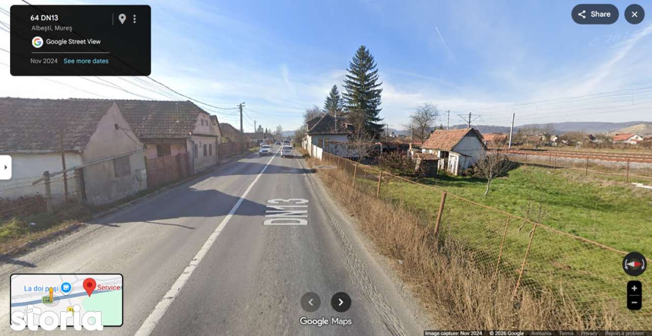 Teren cu casa, intravilan, front E60, Albesti, Sighisoara, Mures - Imagine principală: 2/5