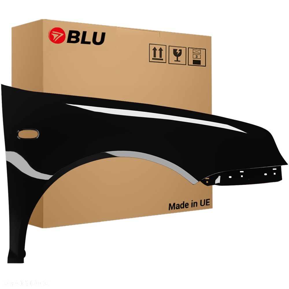 BLU Błotnik VW GOLF IV 4 L041 LO41 prawy czarny 97-06 przód ocynk Schwarz - 1