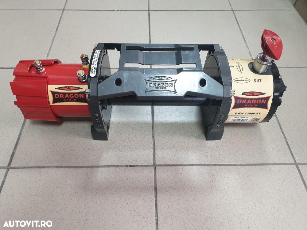 troliu electric dezechipat DRAGON WINCH DWM13000HD (trage 5897kg) la 24V - 3