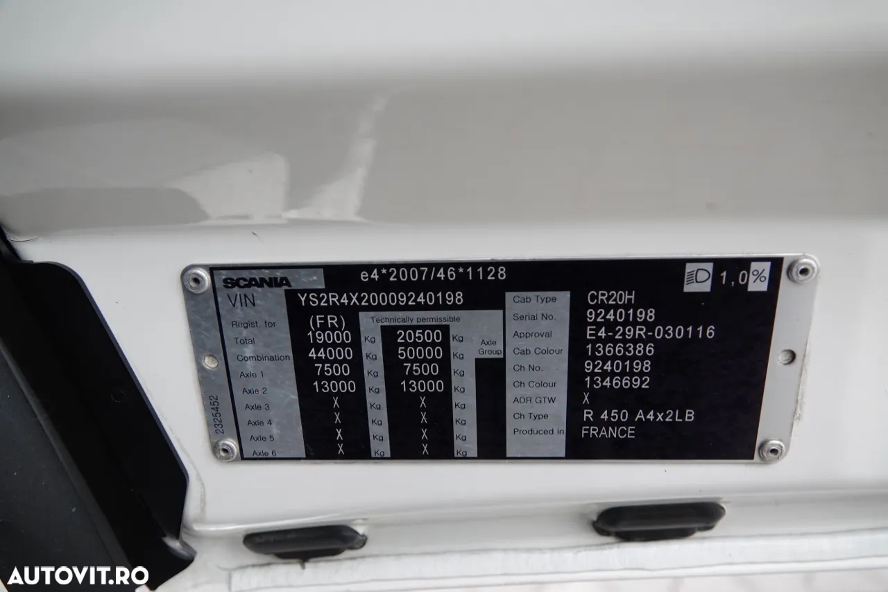 Scania R 450 / HIDRAULICĂ / RETARDER / FULL AIRMATIC / ANVELOPE 100% / JANTE DIN ALIAJ / CONTRACT DE SERVICE POST-SERVICE - 36