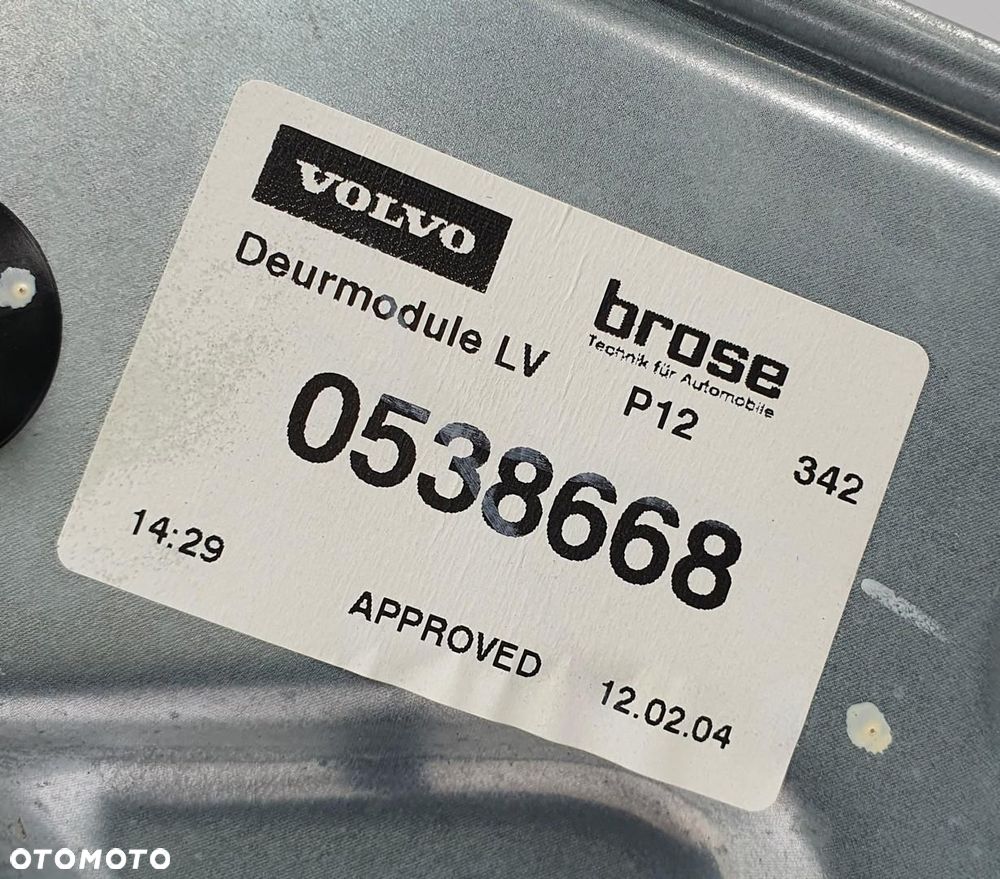 MECHANIZM PODNOŚNIK SZYBY LEWY PRZÓD VOLVO V50 992669-101 - 2