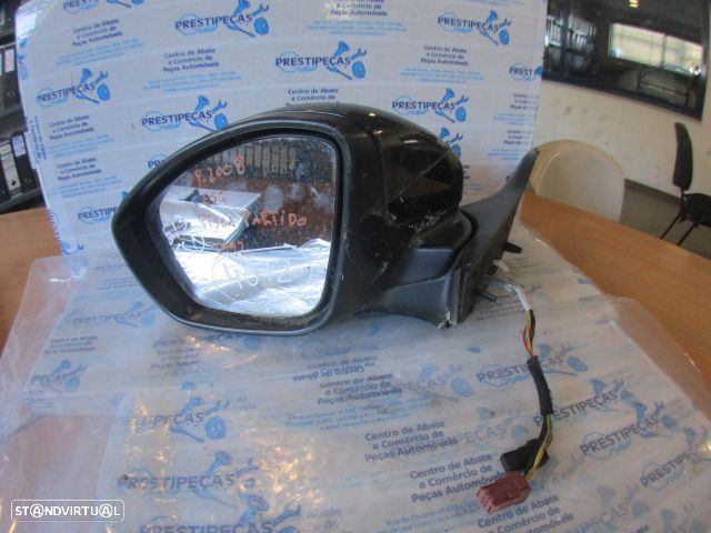 Espelho Esp4072 PEUGEOT 2008 1 A94F FASE 2 2016 1.6HDI 100CV 5P PRETO ESQ ELETRICO COM PISCA 4 + 3 PINOS DANIFICADO - 1