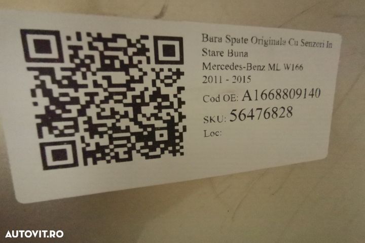 Bara Spate Originala Cu Senzori In Stare Buna Mercedes-Benz ML W166 20 - 8