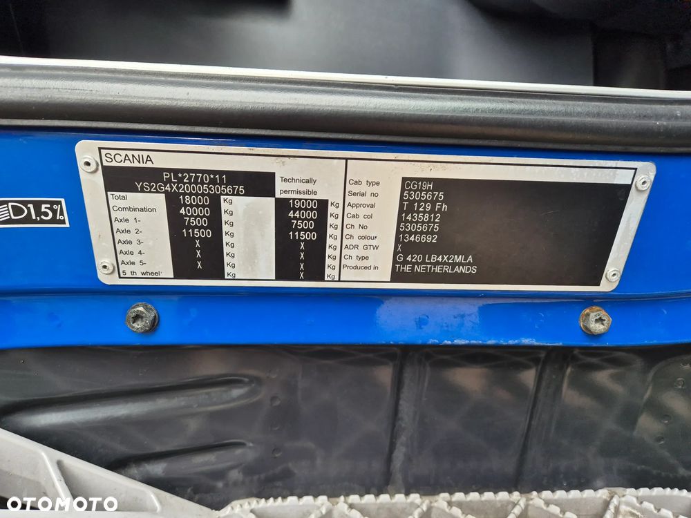 Scania G420HPI ZESTAW PRZESTRZENNY 120m³ 38Epal 2x7,7m- wzorowy stan! - 18