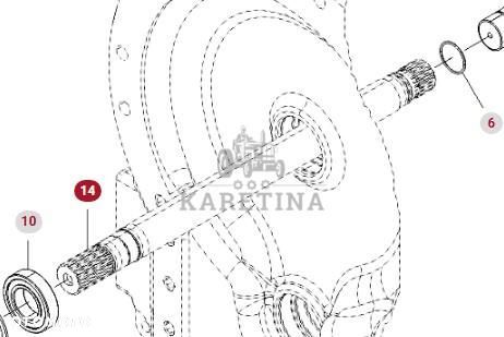 Fendt 930 933 936 939 942 Vario Gen 6 Wał Napędowy CZĘŚCI H218PP0105010 - 1