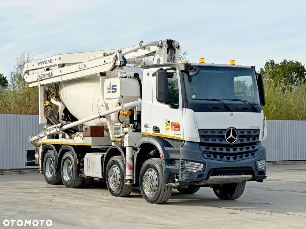 Mercedes-Benz ROCS 3743 * POMPA DO BETONU 25 m + PILOT * STAN BDB / 8x4 - 1