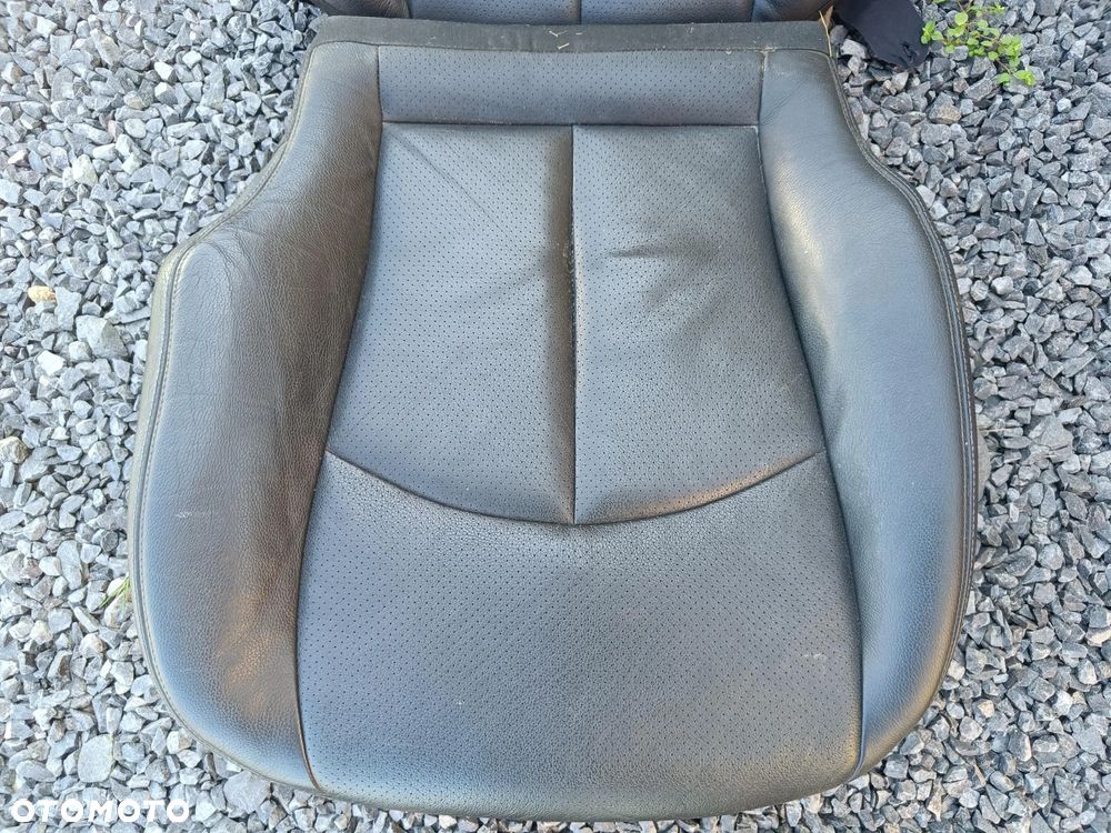MERCEDES W211 FOTEL LEWY PRAWY CZARNY SKÓRA - 2