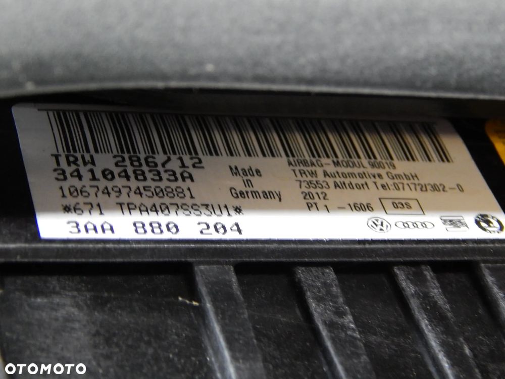 Deska rozdzielcza kokpit konsola pas bezp airbag VW Passat B7 10-15  Łuków części - 6