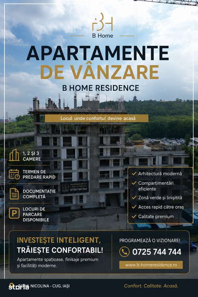 Apartamente noi de vânzare Iași – B Home Residence – Nicolina / CUG — fotografia 1