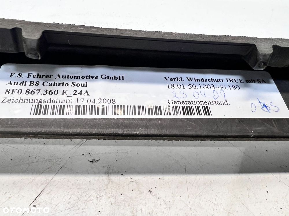 TAPICERKA RAMY OKNA AUDI A5 CABRIO 8F0867360E - 9