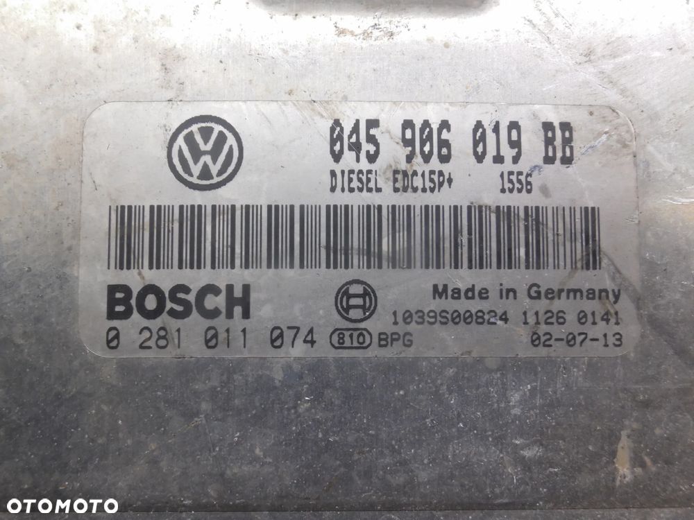 STEROWNIK SILNIKA 045906019BB 1,4TDI VW SEAT SKODA 0281011074 - 2