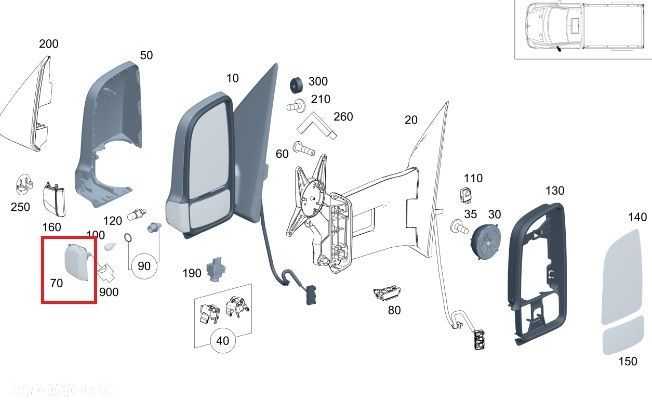 MERCEDES SPRINTER 907 910 Lampka kierunkowskazu lusterka lewa - 3