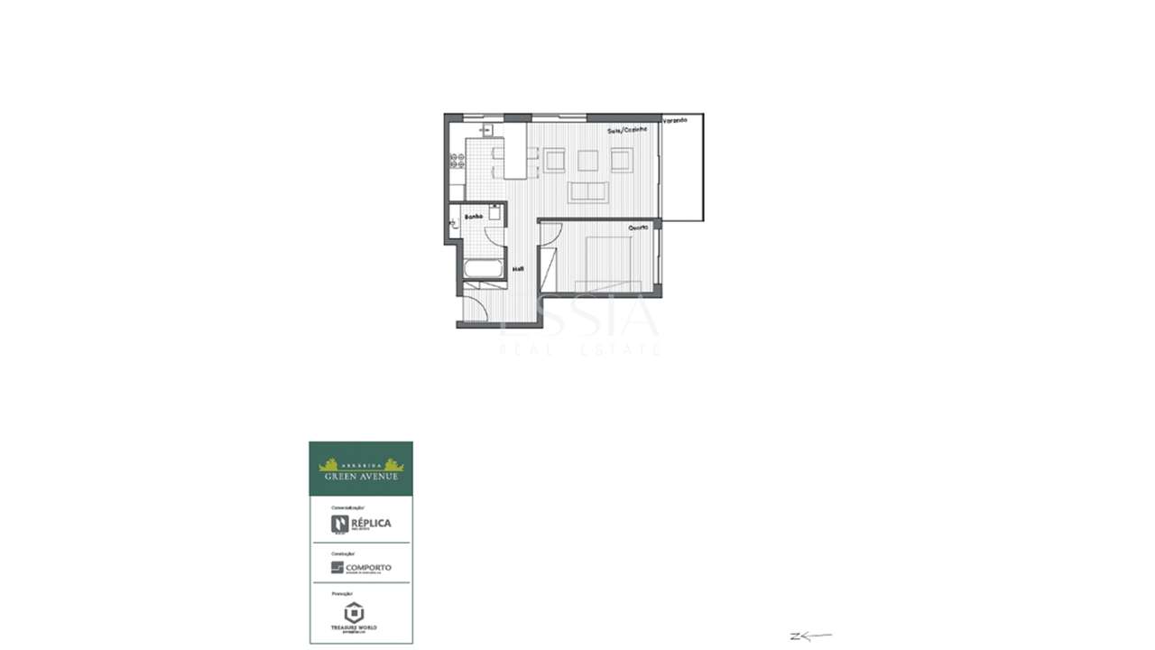 Apartamento T1 Novo com Varanda e Garagem em Condomínio com Lavandaria - Grande imagem: 4/11