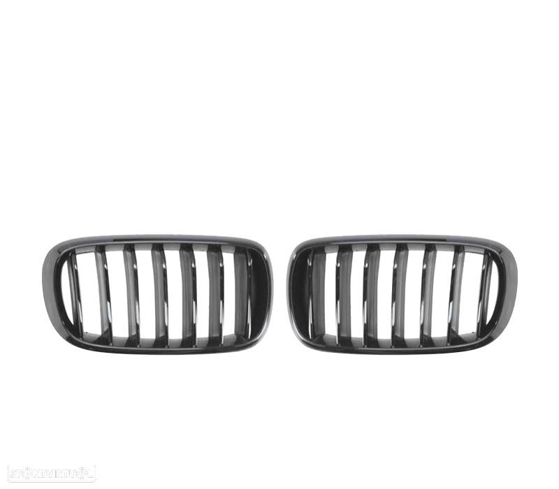 GRELHA FRONTAL BMW X6 F16 14- PRETO BRILHANTE - 2