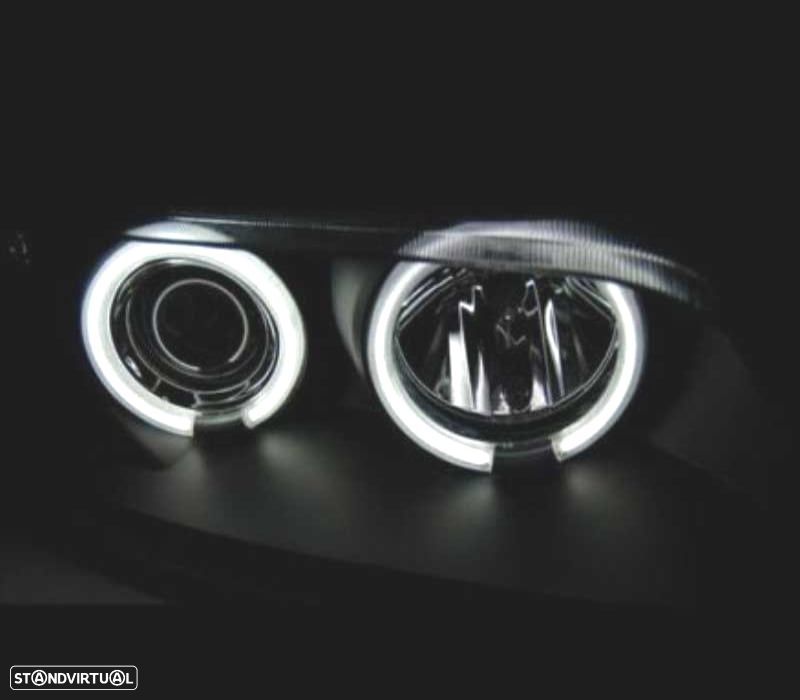 FARÓIS ANGEL EYES CCFL BMW Z3 FUNDO PRETO 96-02 - 3
