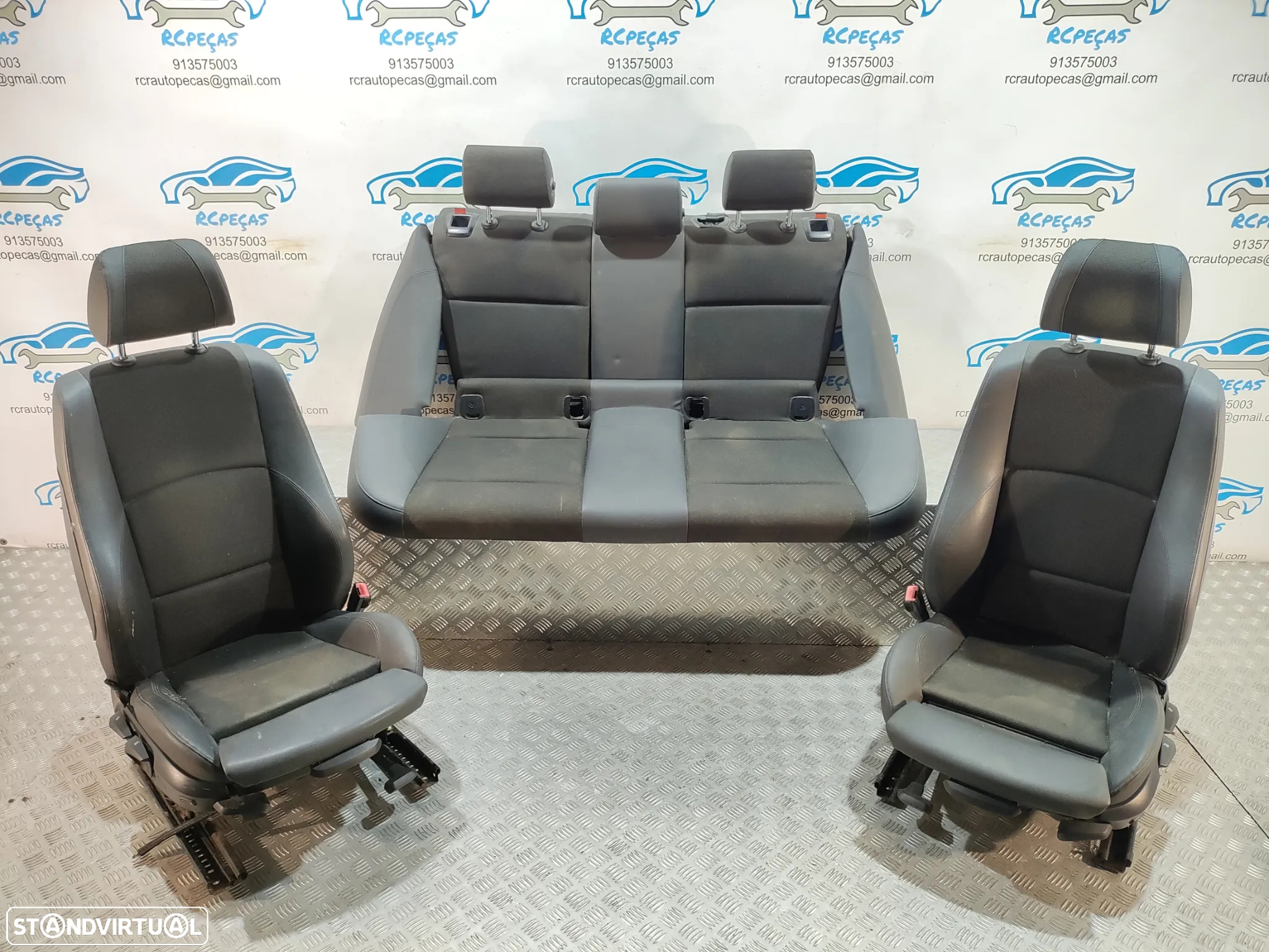 BANCO BANCOS ORIGINAIS BMW SERIE 1 E87 PACK M PELE TECIDO ELECTRICOS AIRBAG - 8