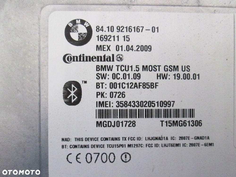 BMW F01 F02 F10 MODUŁ BLUETOOTH TELEMATIK - 2