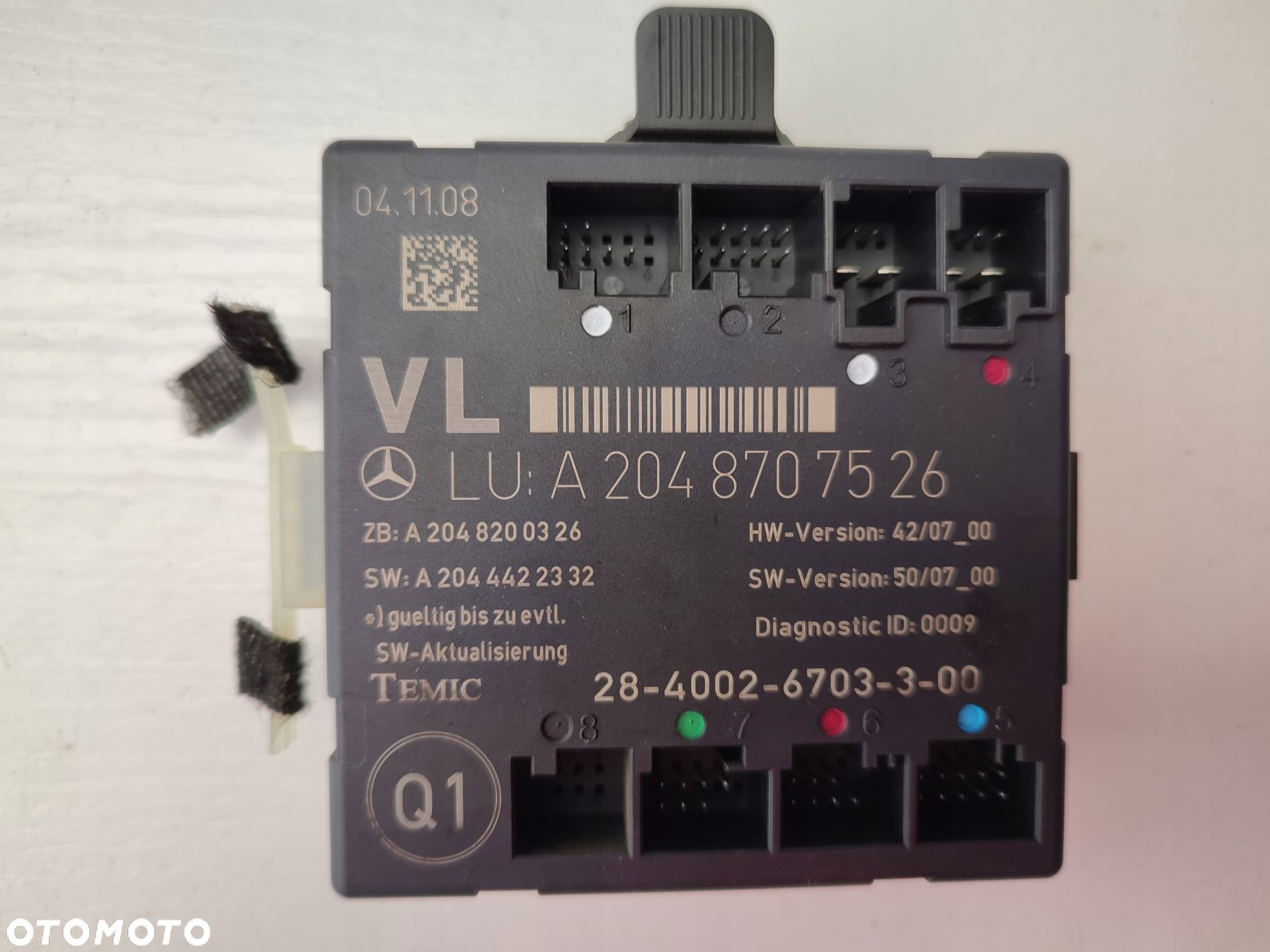 Moduł drzwi lewy przód kierowcy MERCEDES GLK X204 A2048707526 EUROPA - 1