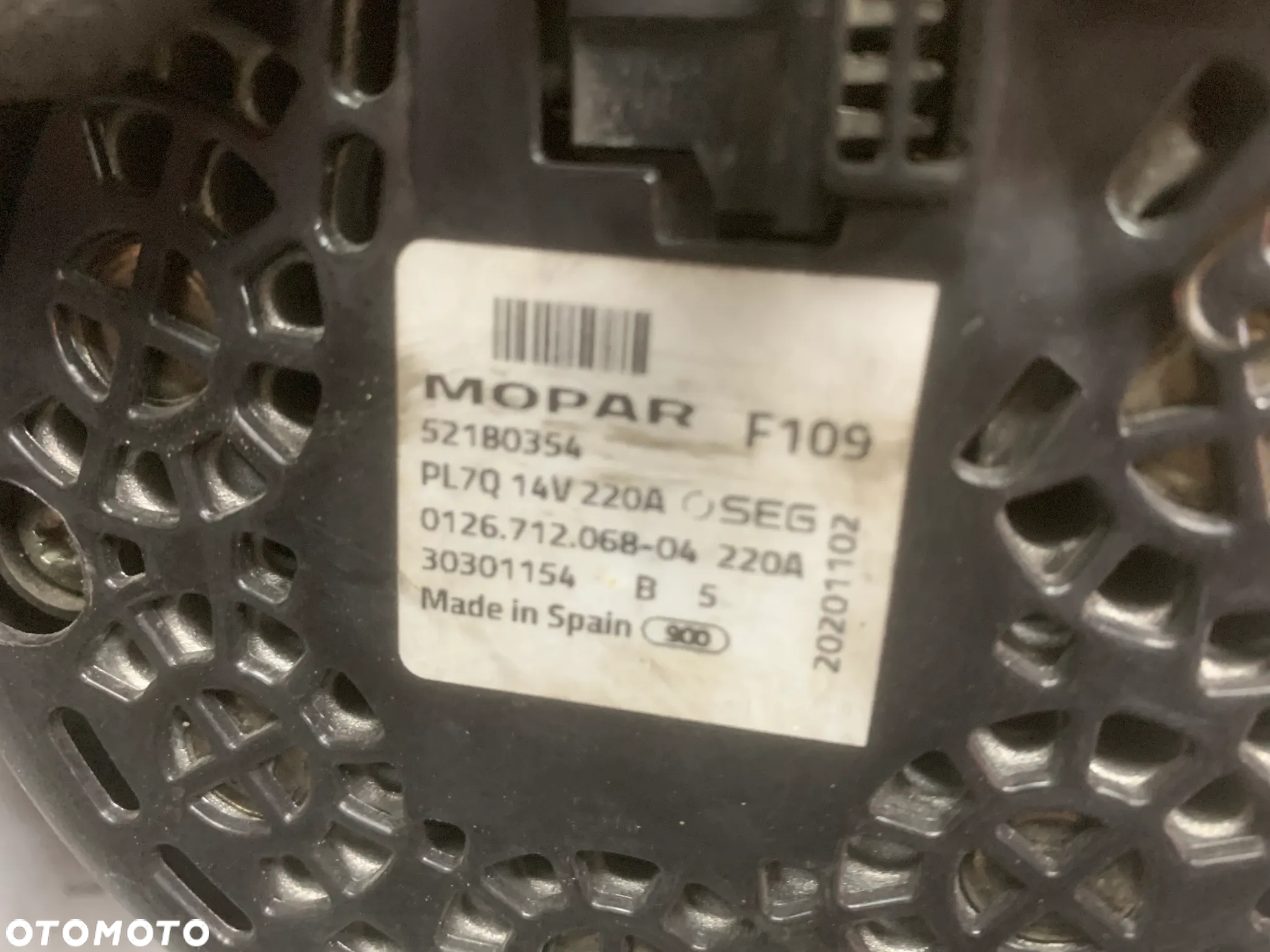 Fiat Ducato 2.2 2022-2024r alternator 52180354 - 2