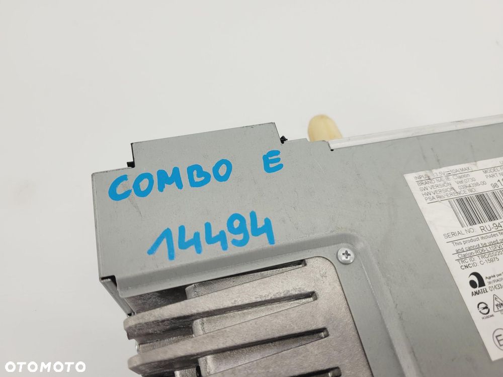 RADIO RADIOODTWARZACZ FABRYCZNE OPEL COMBO E 18- 9818777780, #14494 - 4