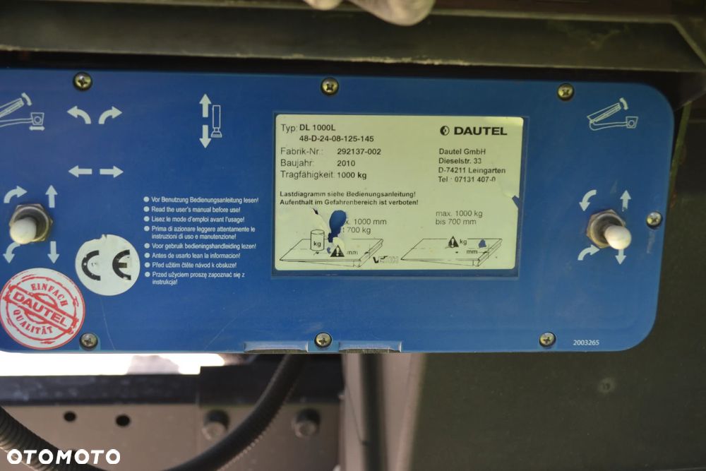 MAN TGL 12.250 WINDA DAUTEL 1 t DWIE KOMORY PRZESUWANA ŚCIANA - 12