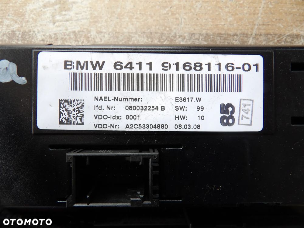 BMW - E87 - LIFT - PANEL KLIMATYZACJI - EUROPA - 9168116 - 2