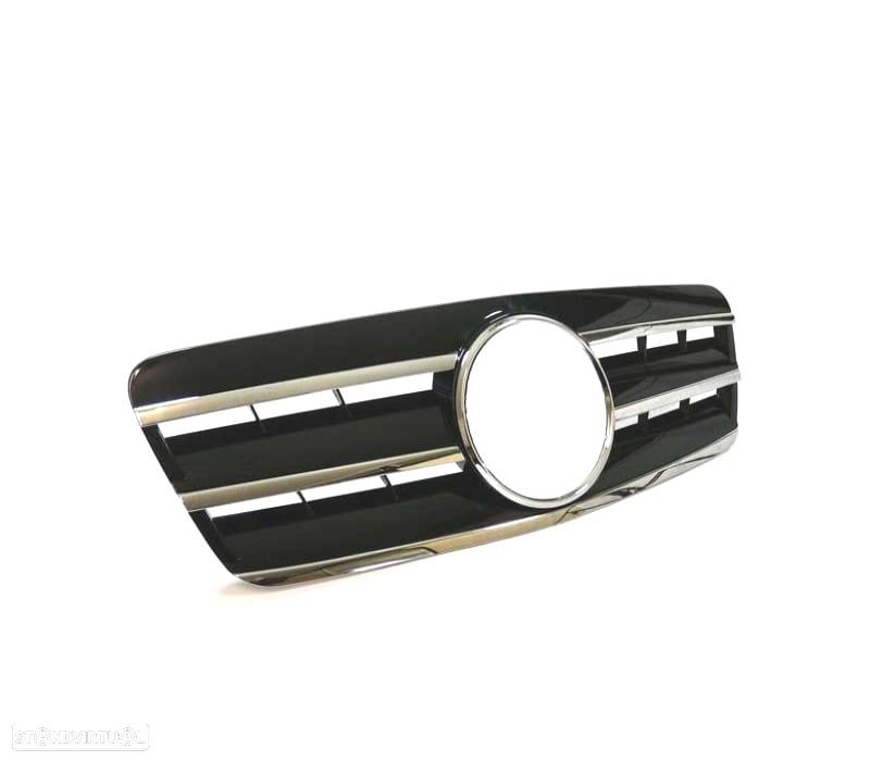 GRELHA FRONTAL MERCEDES CLK W208 COUPE CABRIO 96-02 PRETA CROMADA - 2