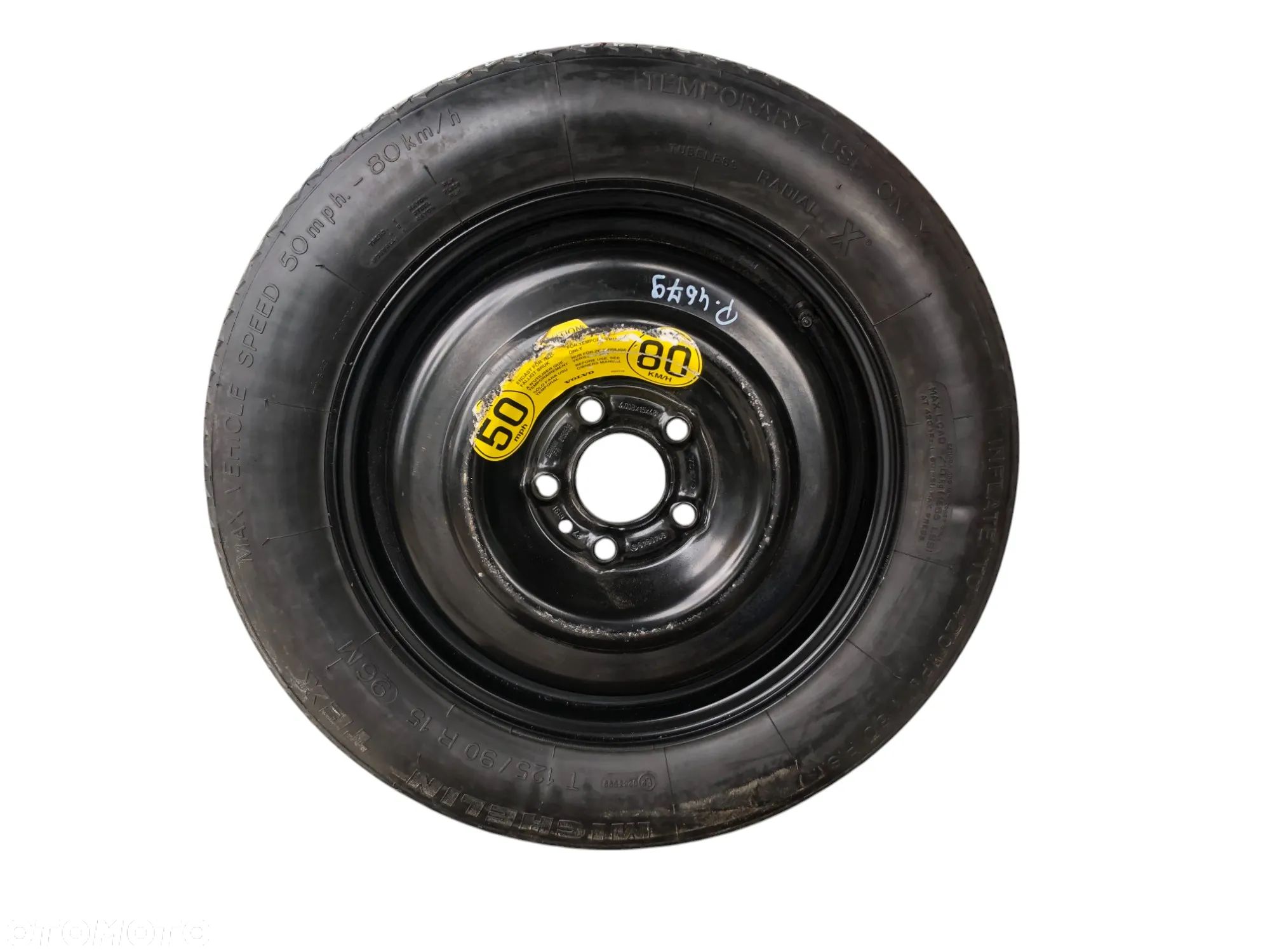 Koło Zapasowe Dojazdowe 125/90 R15 5x108 63.4MM Volvo Ford- Gwarancja Wysyłka - 1