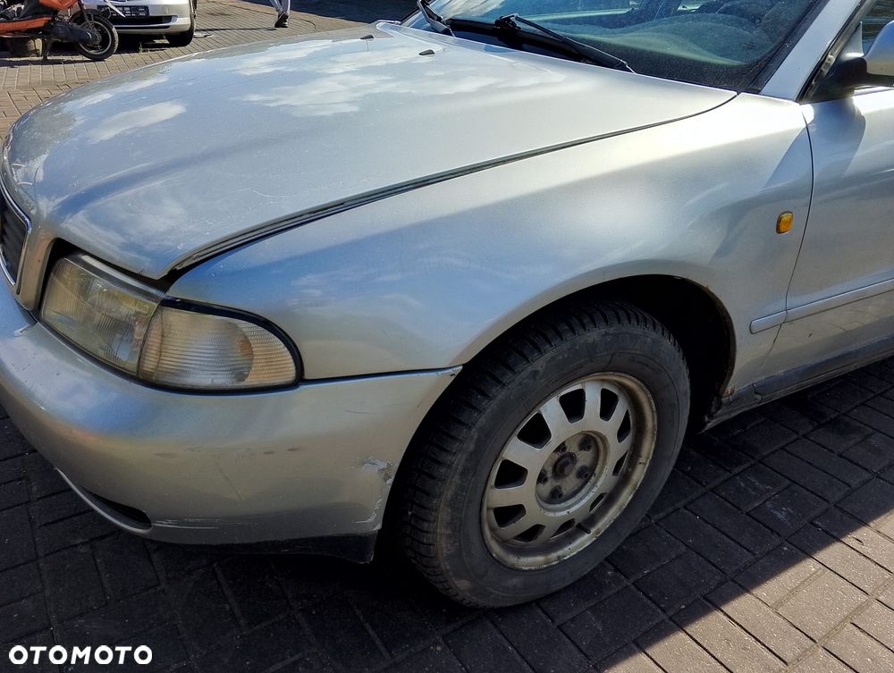 KOMPLETNY PRZÓD Audi A4 B5 Przed Lift (94-97r.) kolor lakier LY7M / L5 srebrny MASKA LAMPA prawa lewa ZDERZAK BŁOTNIK GRILL ATRAPA PAS PRZEDNI WZMOCNIENIE CZOŁOWE CHŁODNICA HALOGEN do założenia bez malowania - 3
