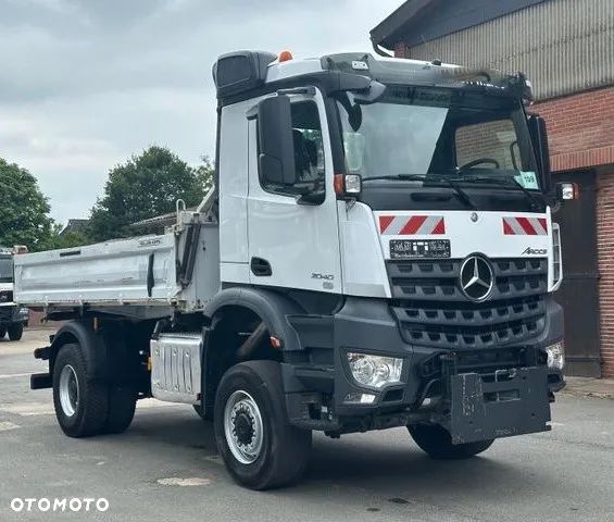 Mercedes-Benz Arocs 2040 4x4  – Meiller  | Euro 6c | płyta czołowa do montażu pługu, osprzętu zimowego lub komunalnego | Automat | Resory stalowe (Blatt-Blatt) - 3