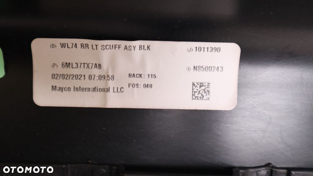 JEEP GRAND CHEROKEE WL OSŁONA PROGU LEWA TYŁ 6ML37TX7AB - 7