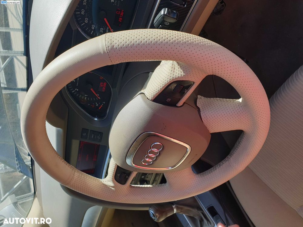 Volan Piele 4 Spite cu Comenzi FARA Airbag Retapitat cu Husa Audi A6 C6 NFL Non Facelift 2004 - 2008 [K6897] - 4