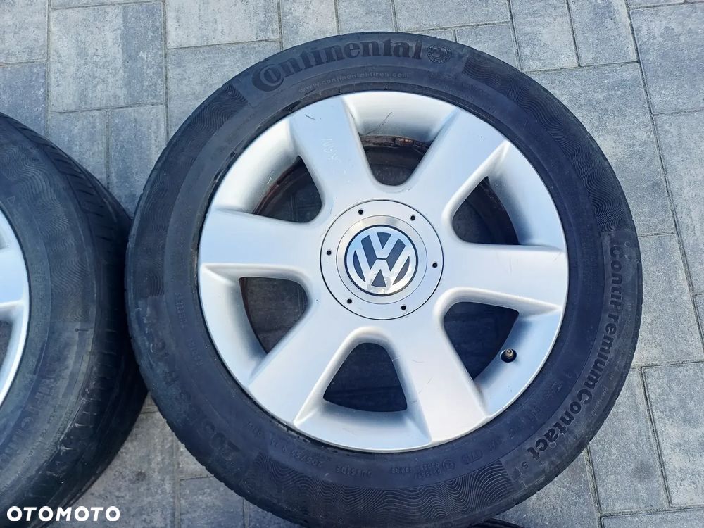 FELIGI Z OPONAMI KOŁA ALUMINIOWE VW TOURAN I R16 5X112 ET50 57,1 mm OPONY CONTINENTAL 205/55 R16 LATO NR5 - 5