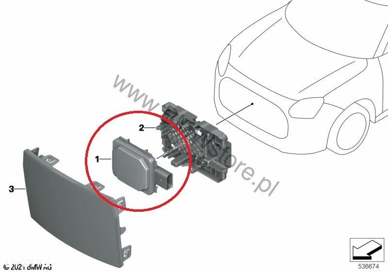 ORYGINALNY RADAR ACC CZUJNIK PRĘDKOŚCI MODUŁ BMW 5B3AD16 PINY 6+4 U10 U11 U25 - 6