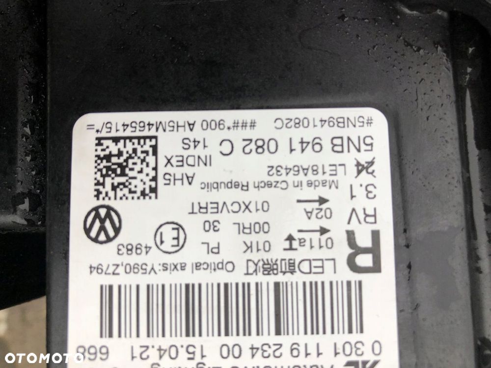 VW TIGUAN II LIFT LAMPA FULL LED PRAWA 5NB941082C - 7