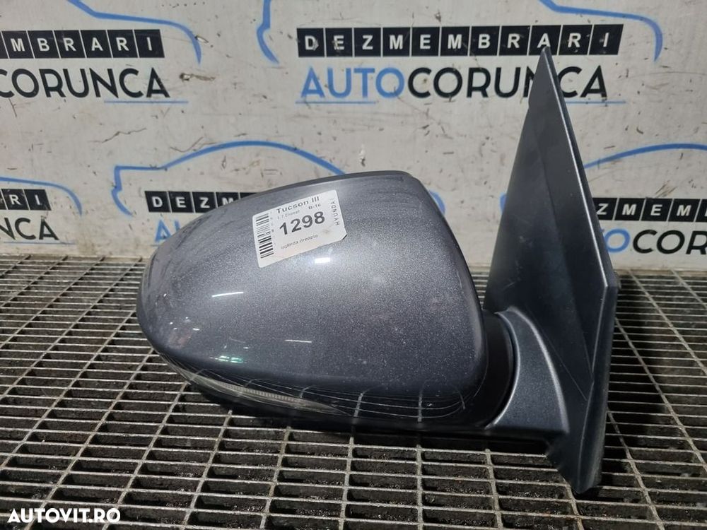 Oglinda dreapta Hyundai Tucson III 2015 - 2018 4 Usi Micron Grey Z3G (1298) Rabatabile ... - 1